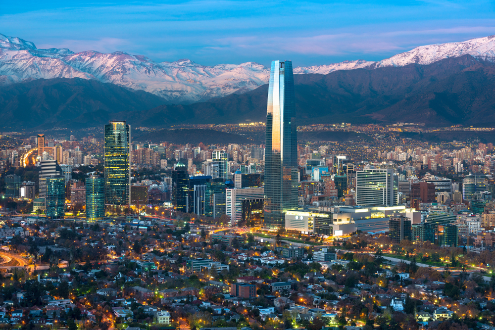 Panoramic,View,Of,Providencia,And,Las,Condes,Districts,With,Costanera