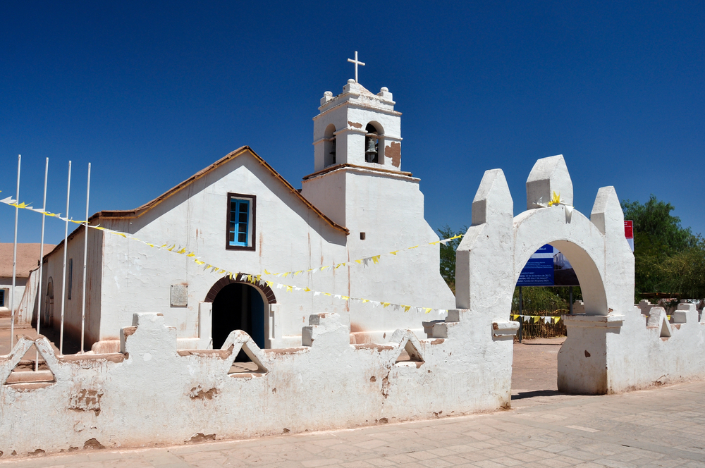 Church,Of,San,Pedro,De,Atacama,,Chile.