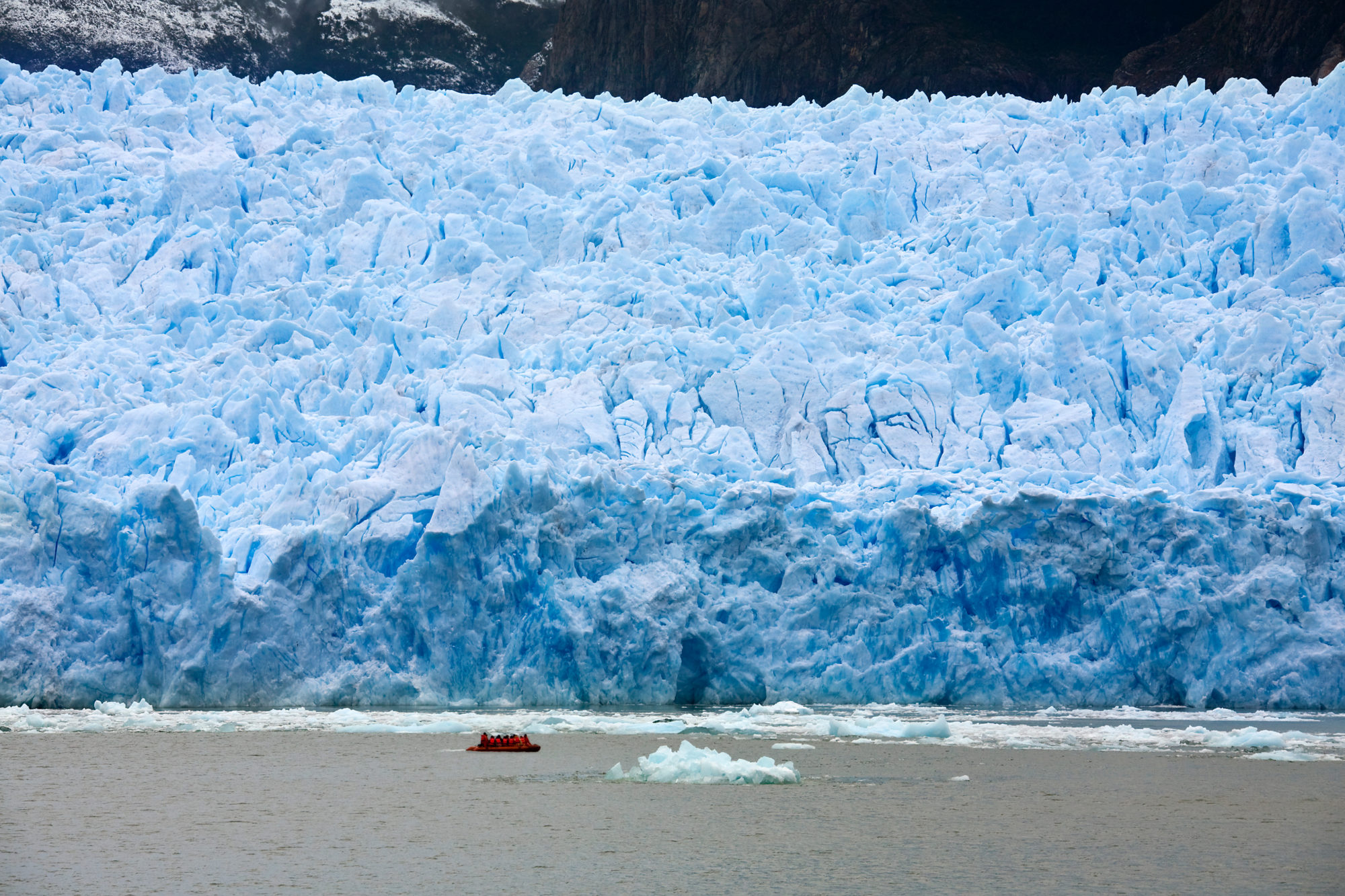 Adventure,Tourists,Near,The,San,Rafael,Glacier,In,The,National