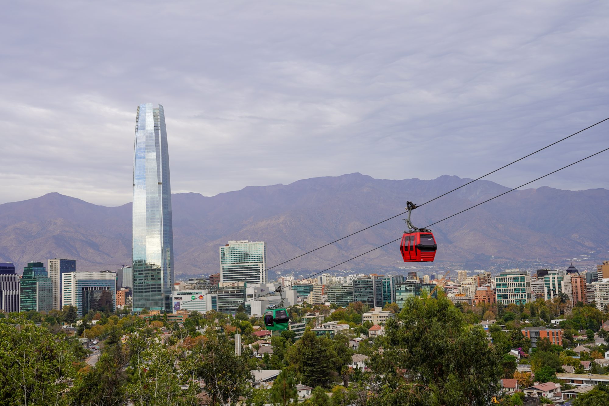 Santiago,,Chile,-,March,3,,2024:,Santiago,Cable,Car,Or